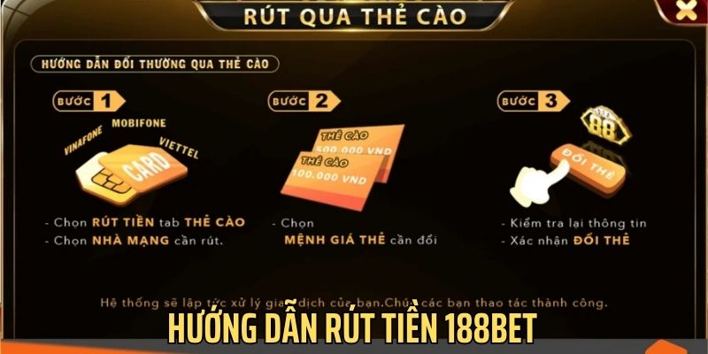 Rút tiền tại 188BET đảm bảo tốc độ vượt trội, tiện lợi tối đa