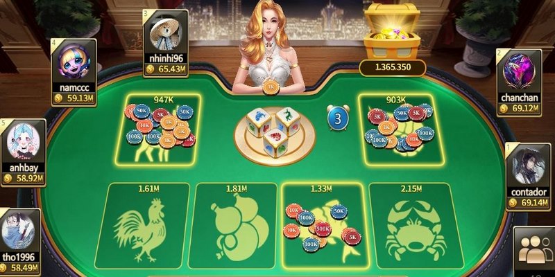 Bầu cua trực tuyến là tựa game nổi bật tại Luck8