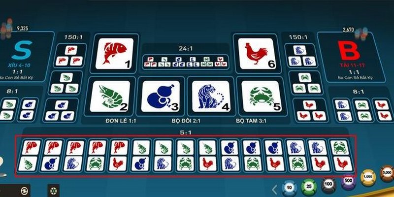 Bầu cua tôm cá áp dụng luật chơi cực kỳ đơn giản